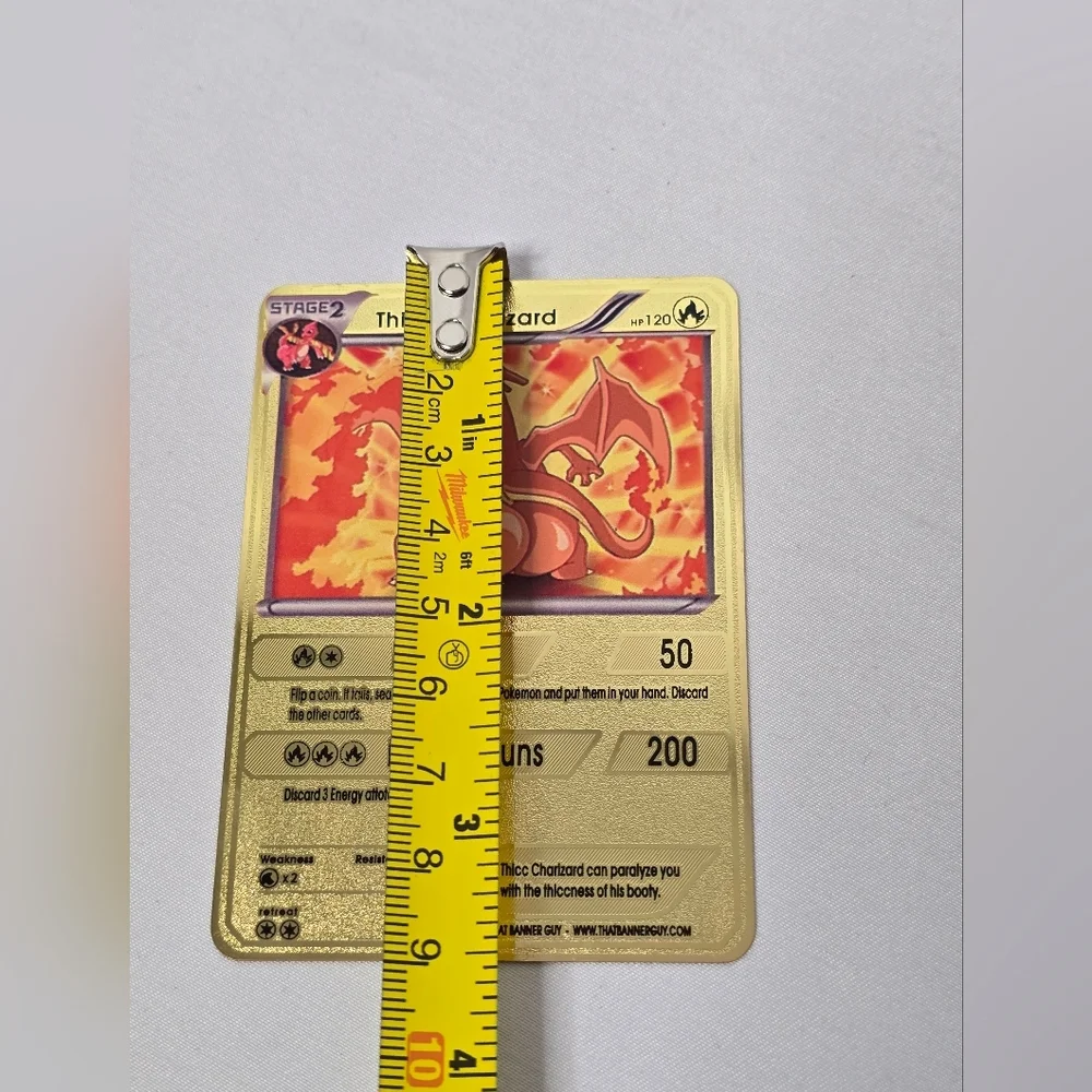 Thicc Charizard Gold Metal Card- Brand new- Funny Gag Gift - Picture 6 of 7
